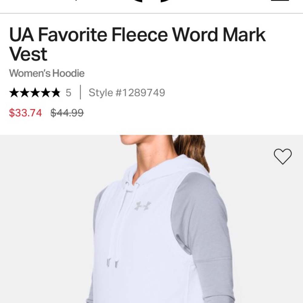UA Favorite Fleece Word Mark Vest